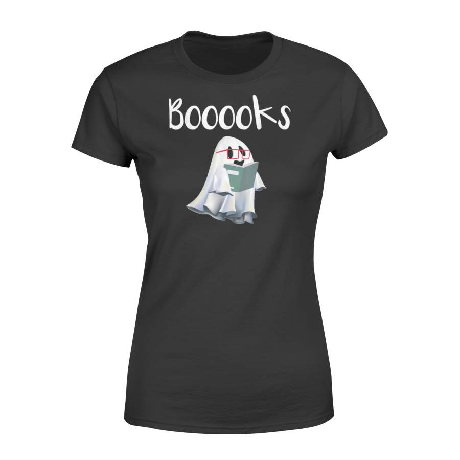 Booooooks Shirt Boo Read Books Halloween T-Shirt – Standard Women’s T-shirt