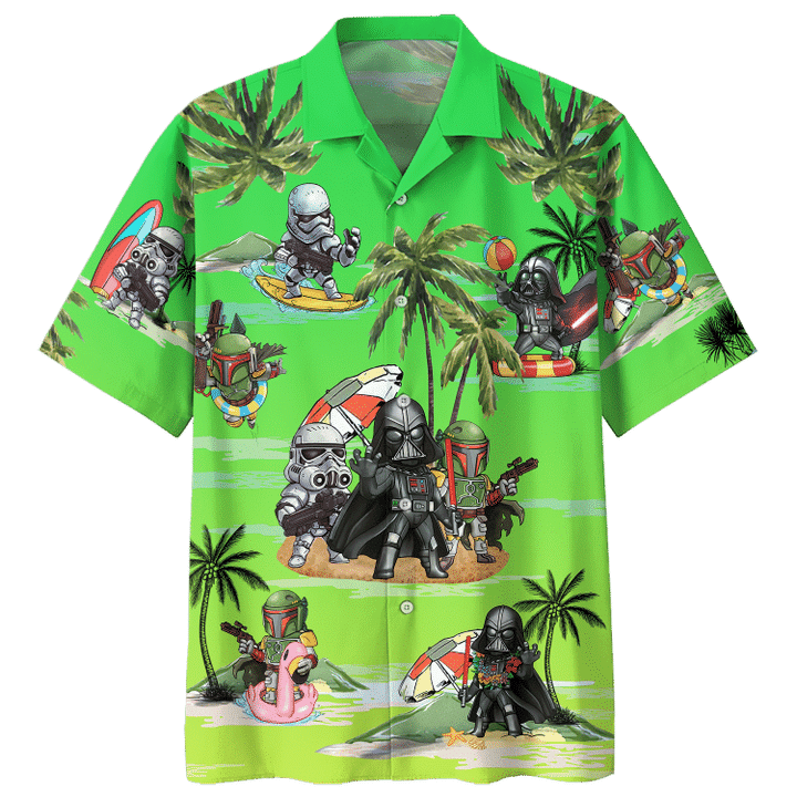 Darth Vader Summer Time 6 Print Short Sleeve Hawaii Casual Shirt Ha4328