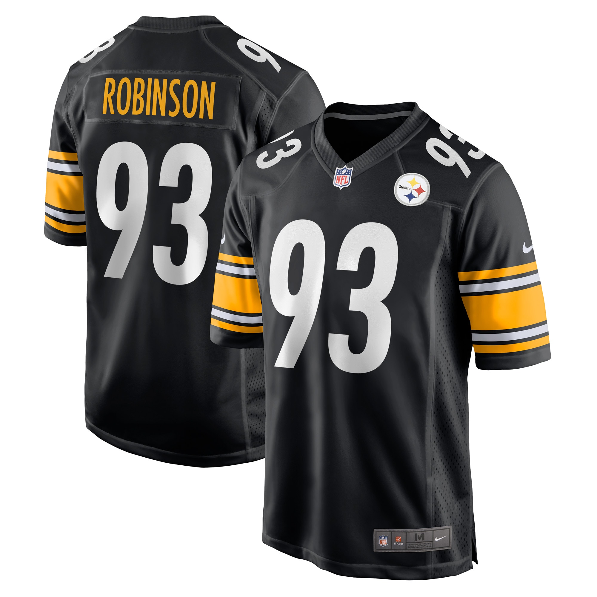 Men’s Pittsburgh Steelers Mark Robinson Black Game Player Jersey