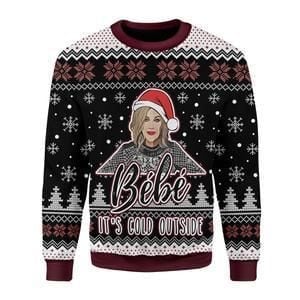 Bébé It’S Cold Outside Ugly Christmas Sweater, For Men & Women