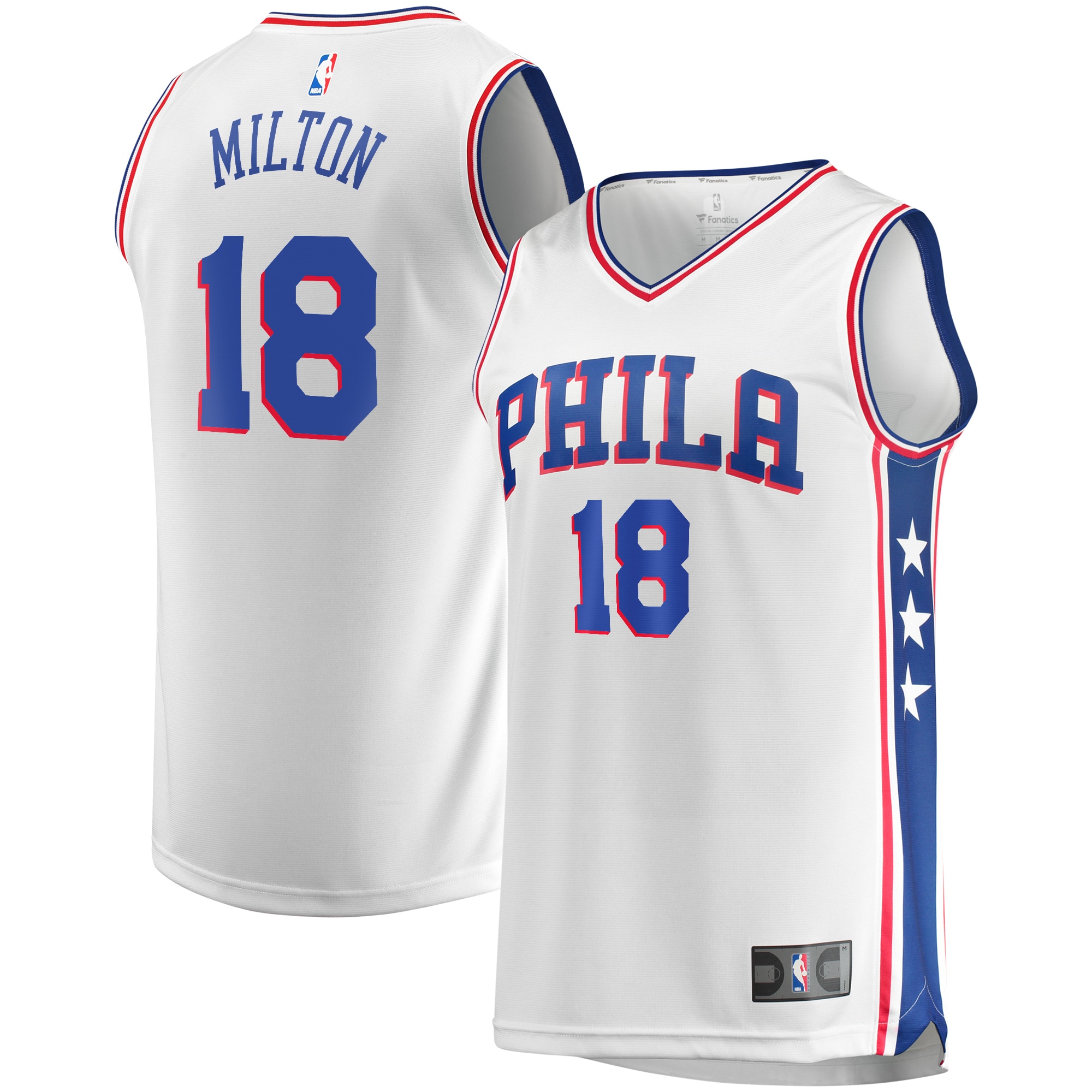 Shake Milton Philadelphia 76ers Fast Break Player Team Jersey – Association Edition – White