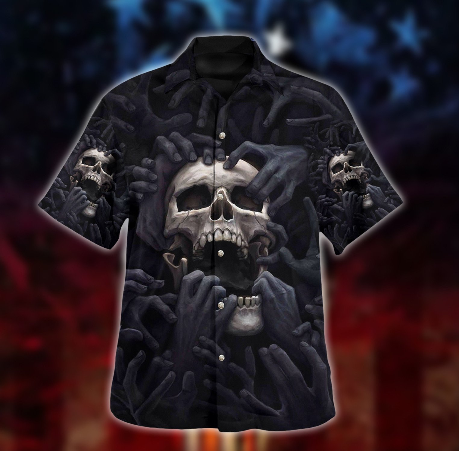 Skull Darkness Hawaii Shirt Q140908
