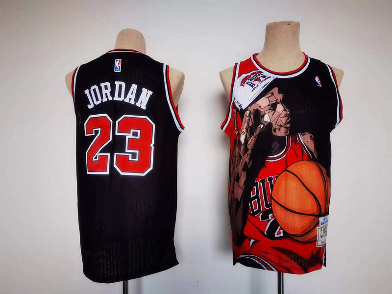 Chicago Bulls #23 Michael Jordan Jersey – Black Red