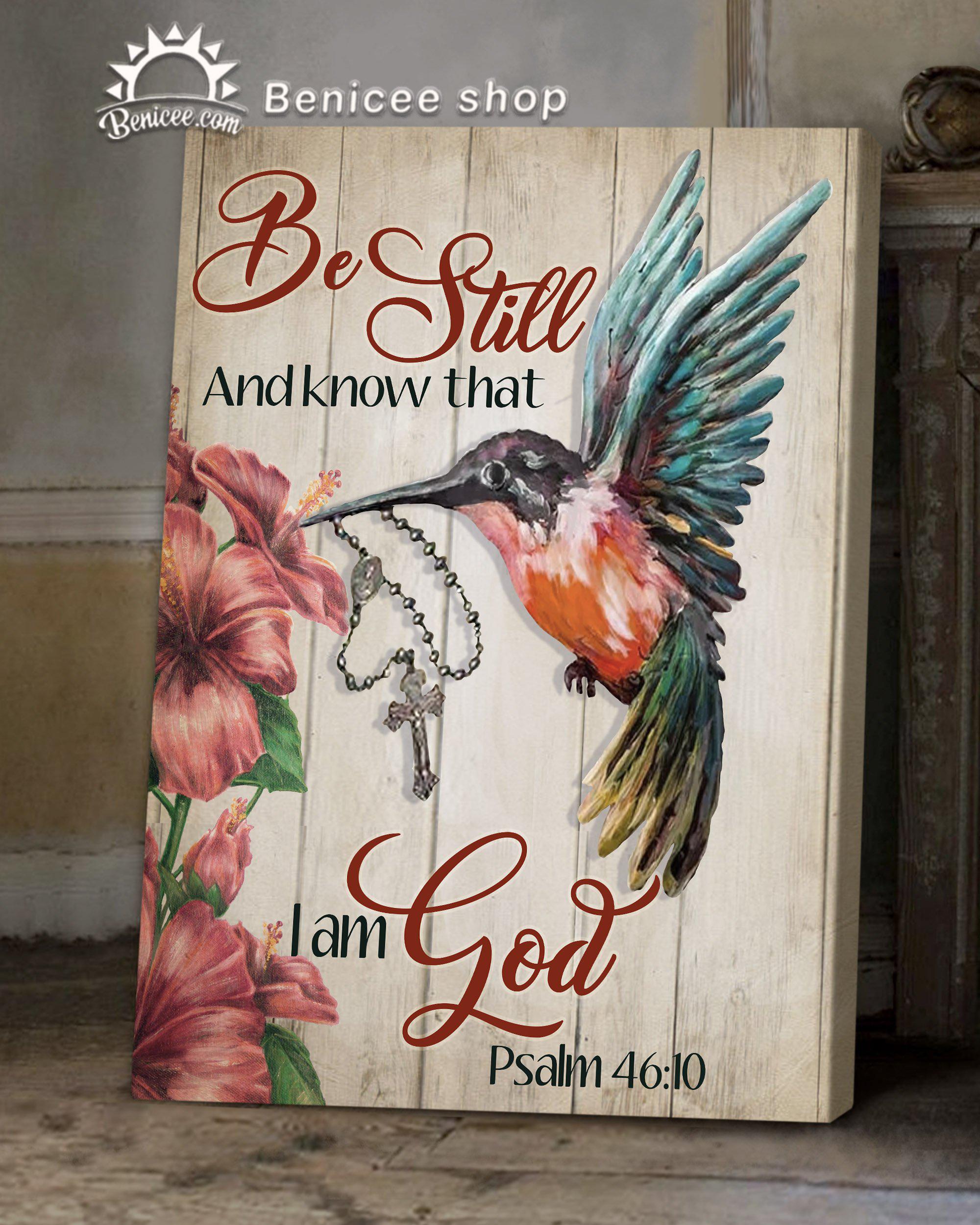 Benicee Jesus Be Still And Know That … Hummingbird  Wall Art Canvas Top 3 Home Decor