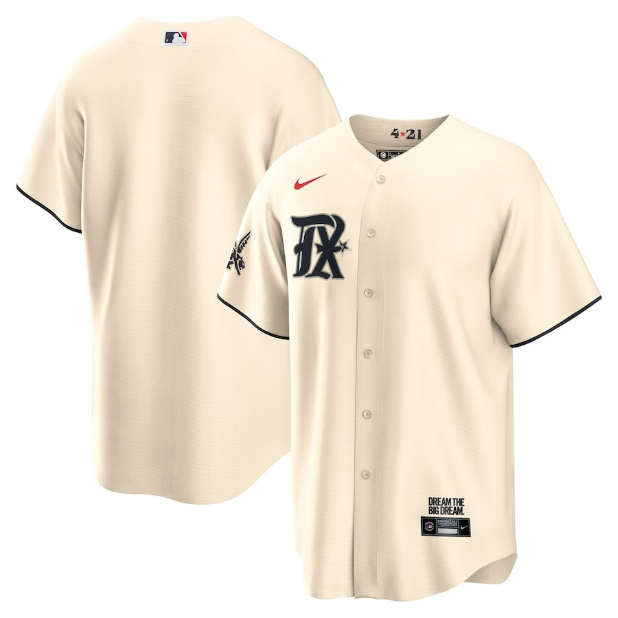 Texas Rangers 2023 City Connect Men Jersey – Cream