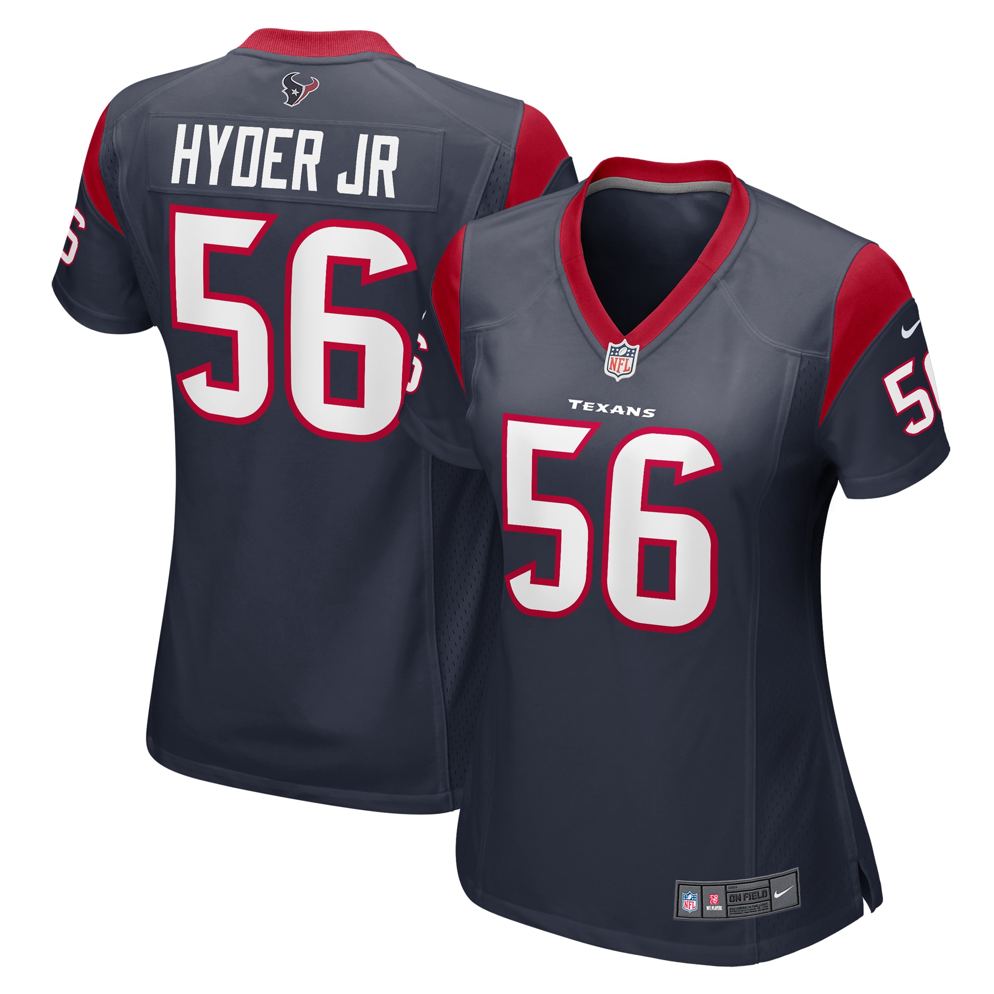 Women’s Houston Texans Kerry Hyder Jr.  Navy  Game Jersey