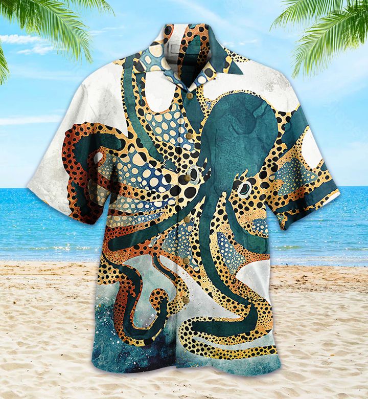 Octopus Blue Hawaii Shirt Ha68868