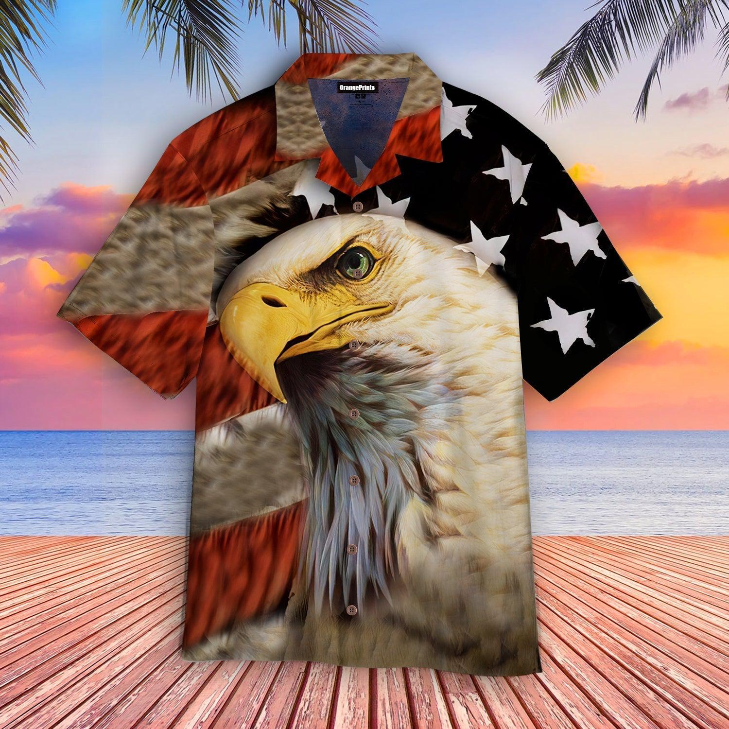 Eagle Patriot American Flag Hawaii Shirt For Men Women Ha67413