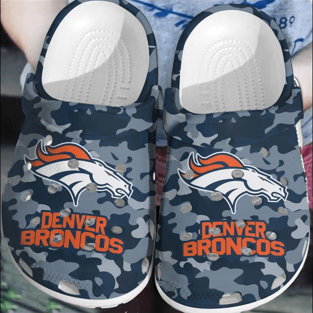 NFL Denver Broncos Football Crocband Comfortable Clogs Crocss Shoes For Men Women