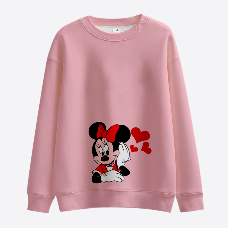 2022 Fall New Cartoon Disney Sweater Women’s Crew Neck Loose Pullover Autumn Fun Print Long Sleeve Top alx