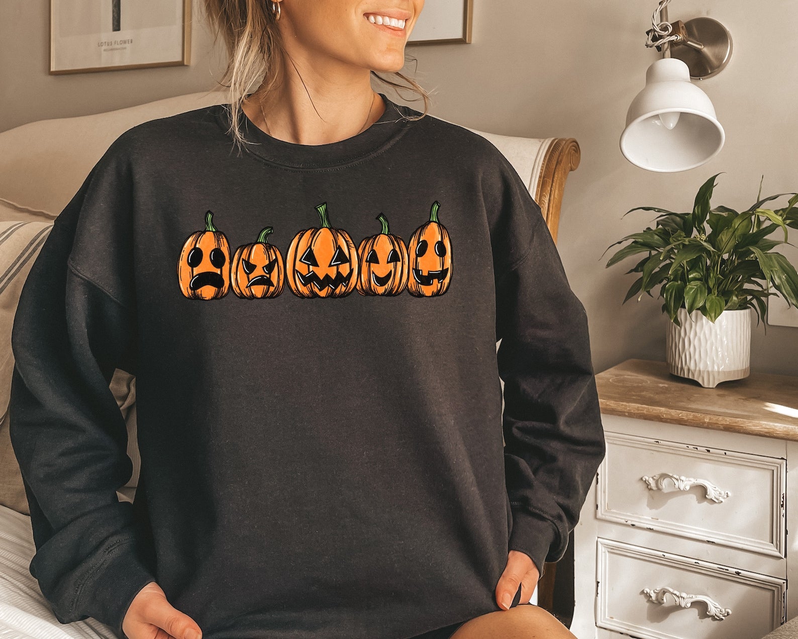 Happy Halloween Shirt,Halloween Gift,Spooky Season,Fall Shirts 2D Crewneck Sweatshirt All Over Print Sweatshirt For Women Sweatshirt For Men