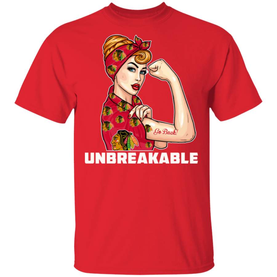 Beautiful Girl Unbreakable Go Chicago Blackhawks T Shirt