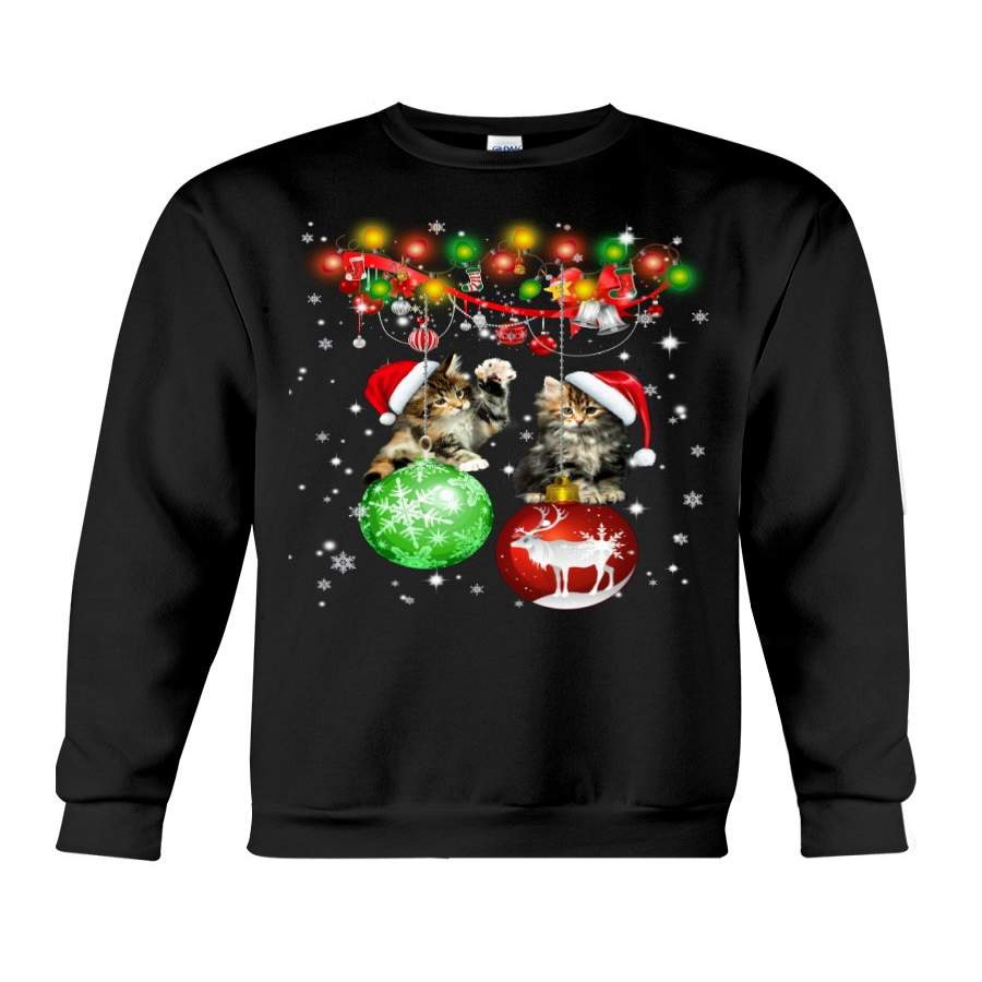 Christmas Cute Kittens With Balls Sweatshirt