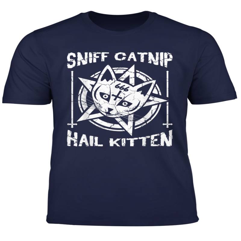 Sniff Catnip Hail Kitten Death Metal Katze Black Heavy Rock T Shirt