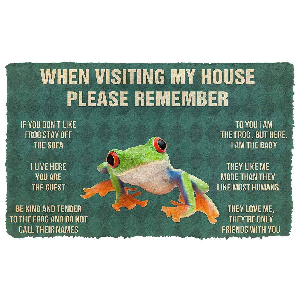 Gearhumans  GEARHUMAN 3D PLEASE REMEMBER RED EYED TREE FROG DOORMAT