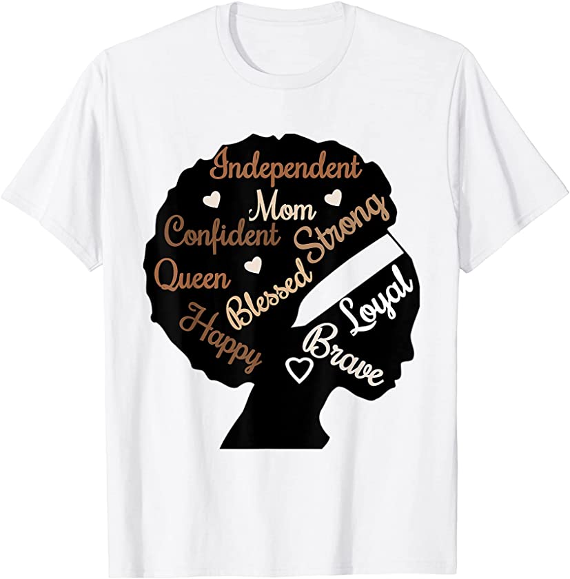 Black Mama African American Mom Mother’s Day Black Queen Mom T-Shirt