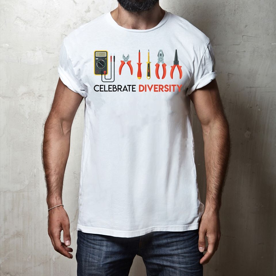 Celebrate Diversity Mechanic Standard Men T-shirt