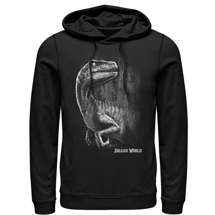 Jurassic World Men’s Sly Velociraptor  Lightweight Hoodie Black