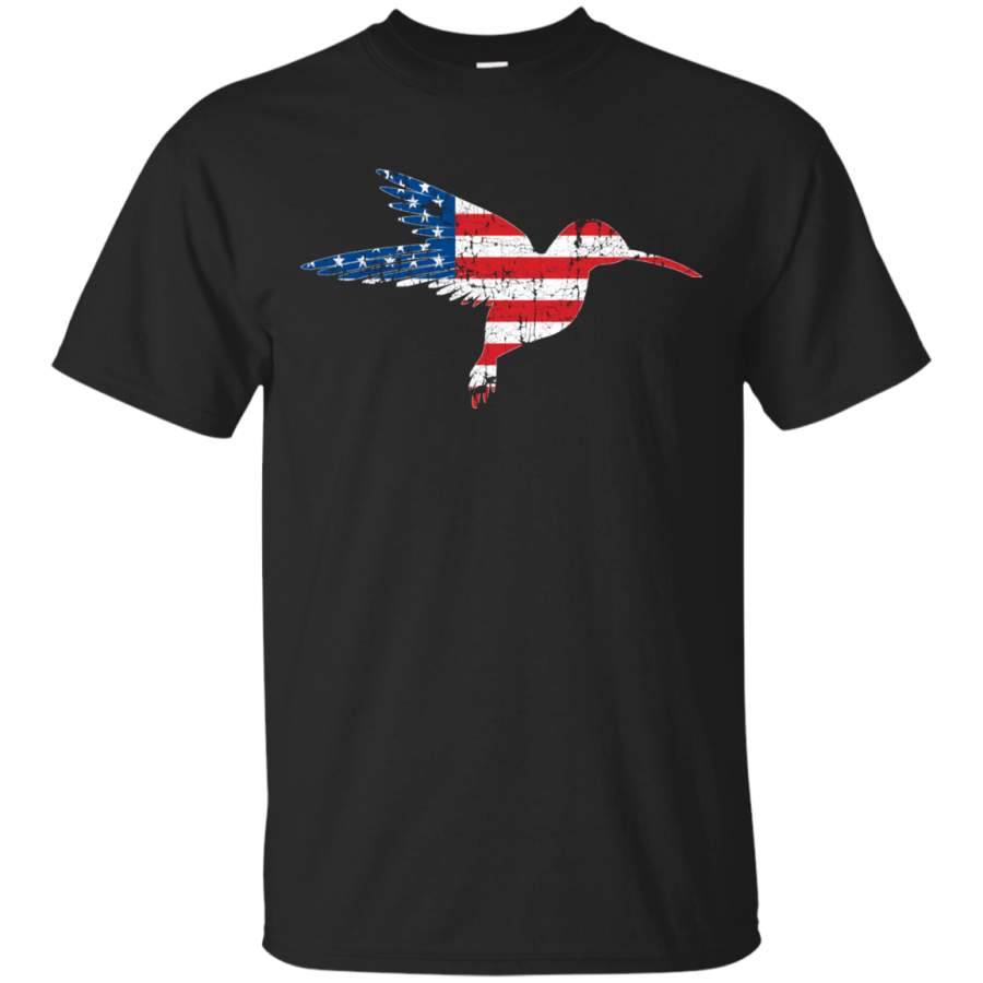 AGR American Flag Hummingbird Men Women T Shirt Bird Watching