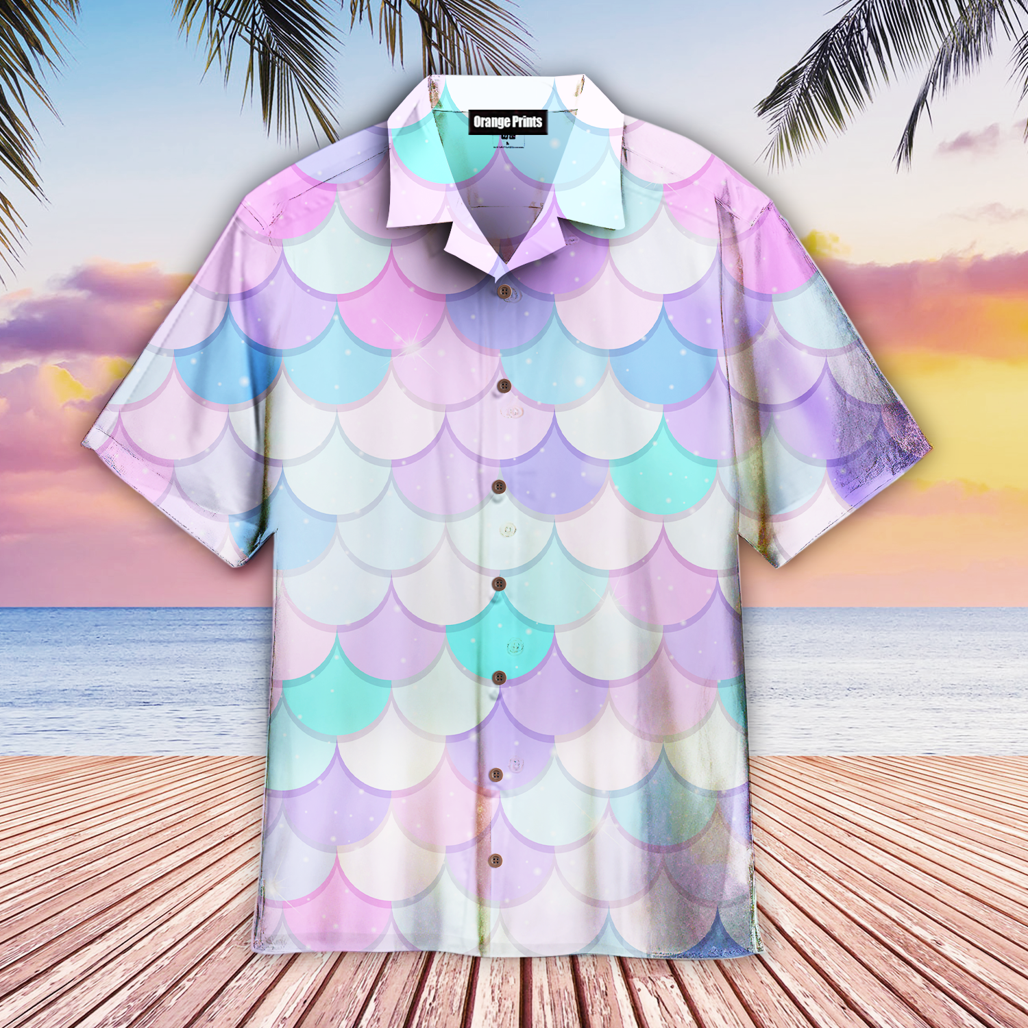 Mermaid Pattern Hawaii Shirt For Men Women Ha27095