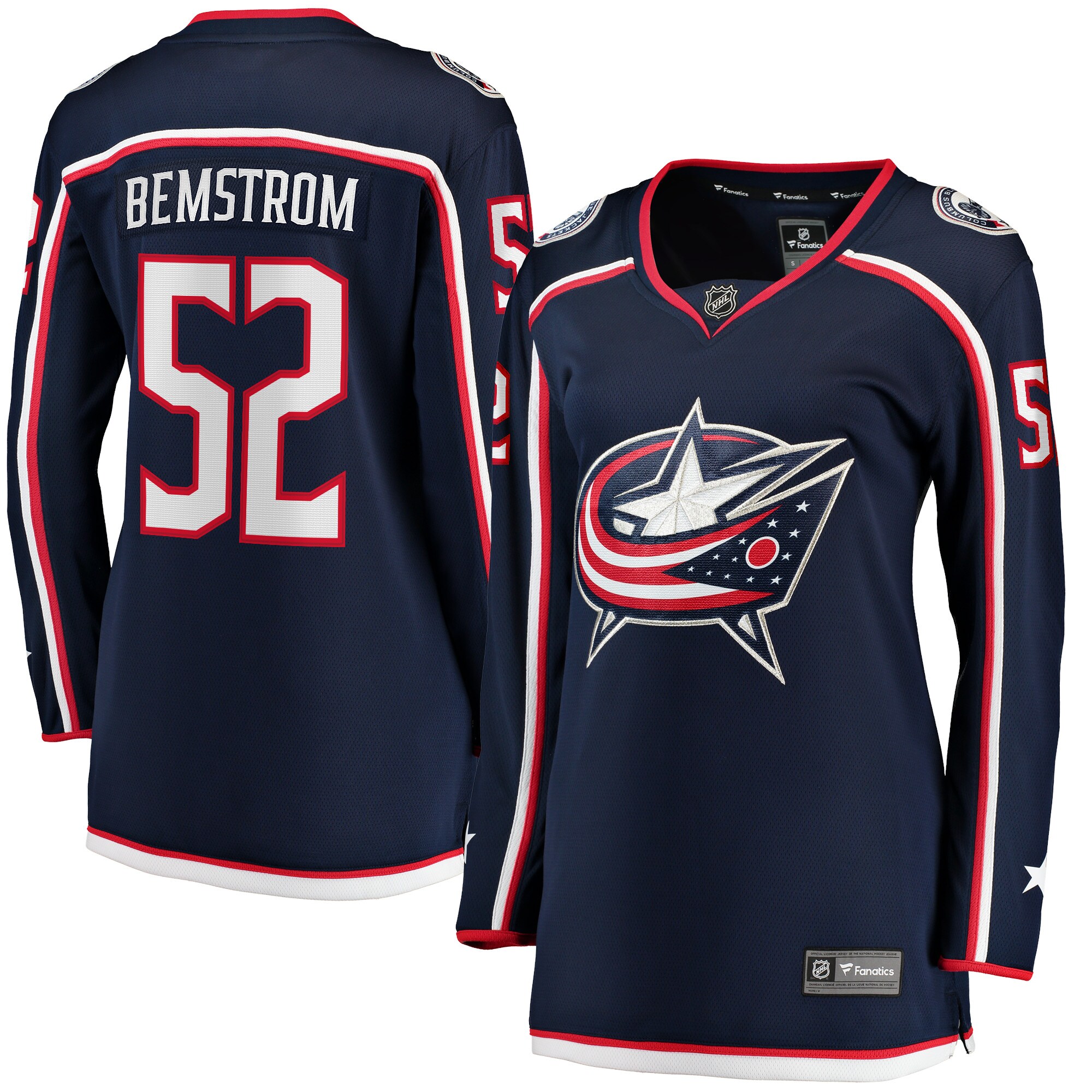 Women's Columbus Blue Jackets Emil Bemstrom Navy Home Breakaway Player Jersey