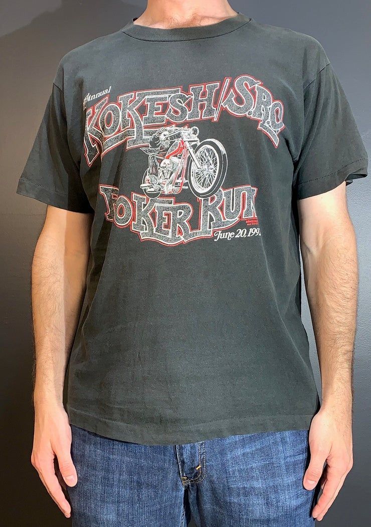 Vtg 1992 2Nd Annual Kokesh Sro Poker Run Motorcycle Riding Minneapolis Minnesota T-Shirt