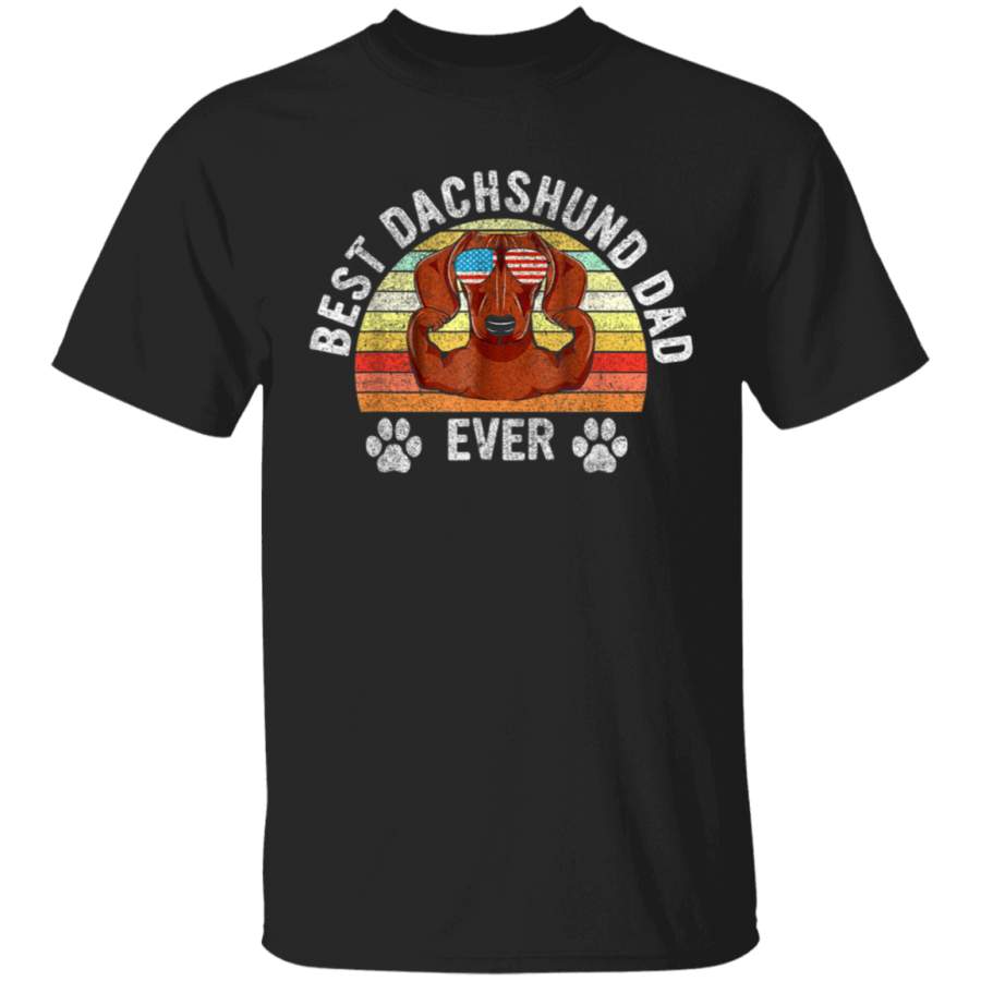 Best Dachshund Dad Ever Doxie Weenie Wiener Men Father TShirt