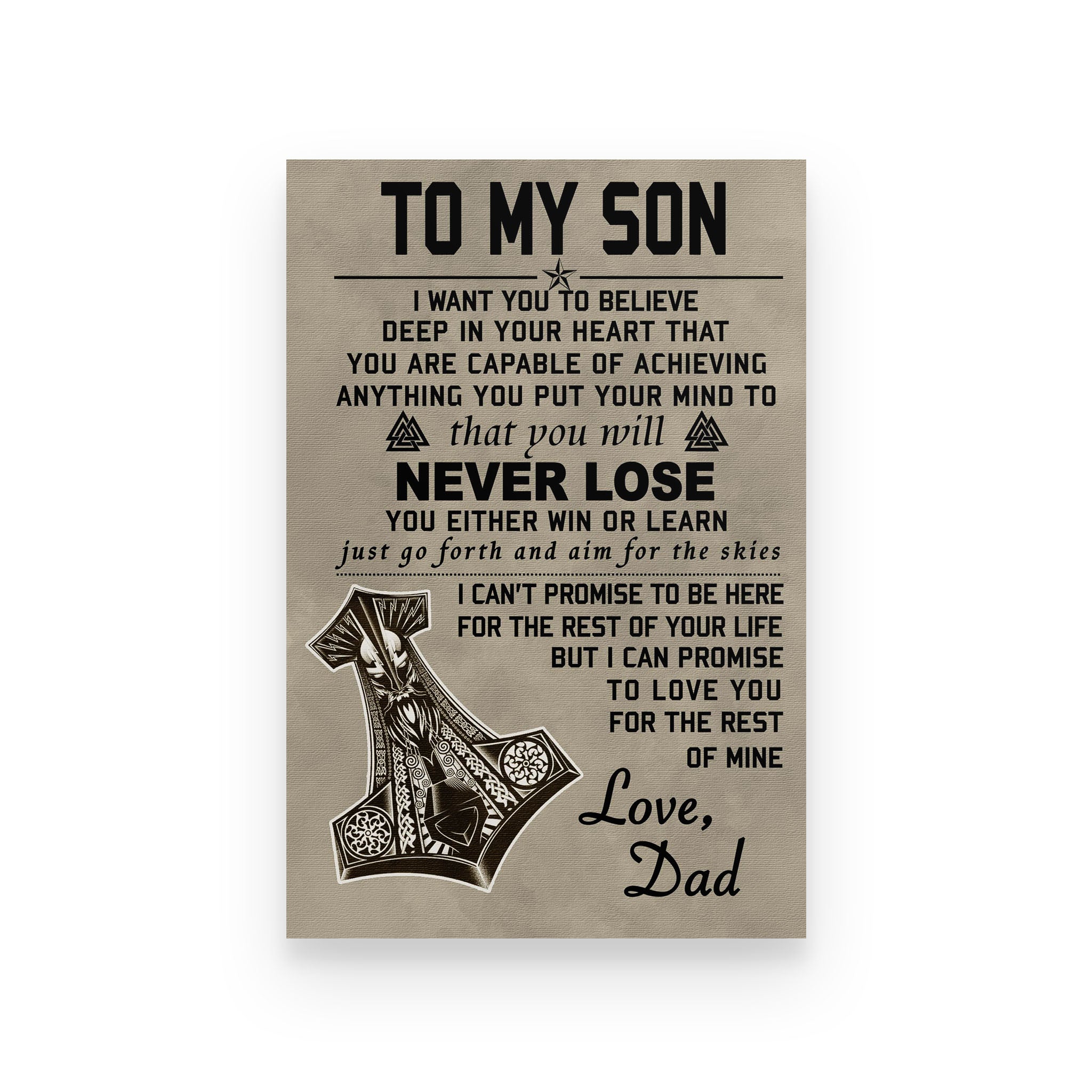 Spartan poster dad to son I want you to believe deep in the heart