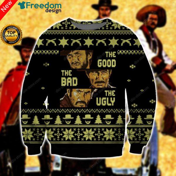 The Good The Bad And The Ugly 3D Print Ugly Christmas Sweater