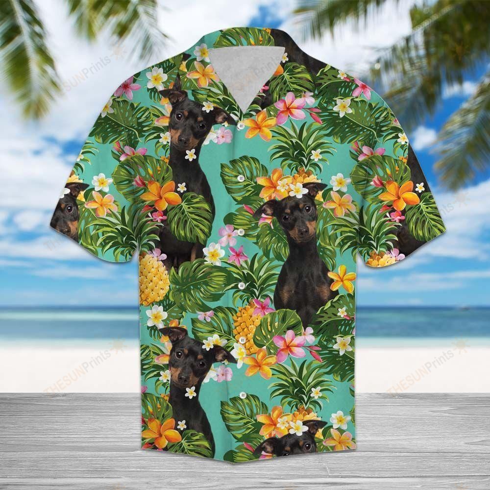 Tropical Pineapple Miniature Pinscher Hawaiian Shirt Ha47147