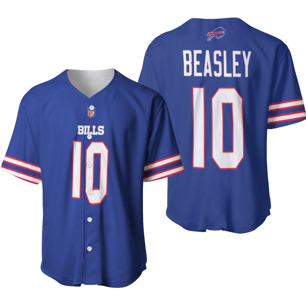 Buffalo Bills Cole Beasley #10 NFL Legend Player American Football Game Royal 3D Designed Allover Gift For Bills Fans Baseball Jersey