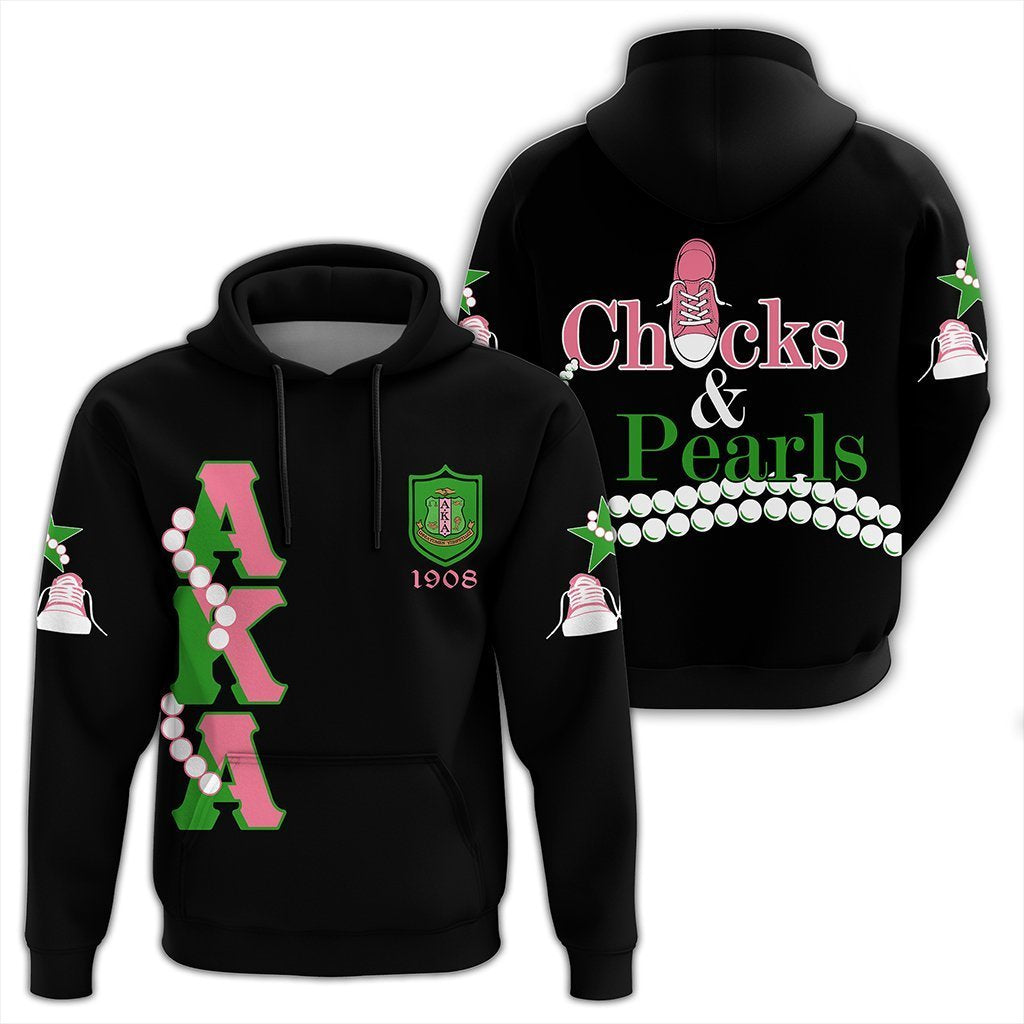 Greek Life Hoodie – Alpha Kappa Alpha Pearls K.H Chucks N Pearls Pullover