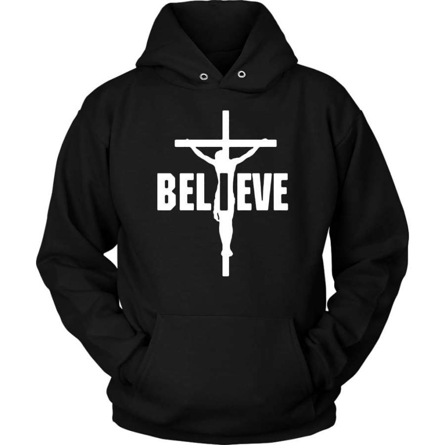 I Believe, Jesus on the cross hoodie | Christian apparel