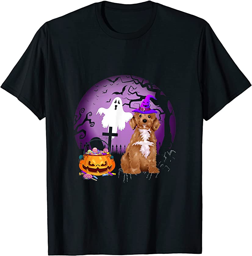 Cockapoo Dog Candy Pumpkin Halloween Lover T-Shirt