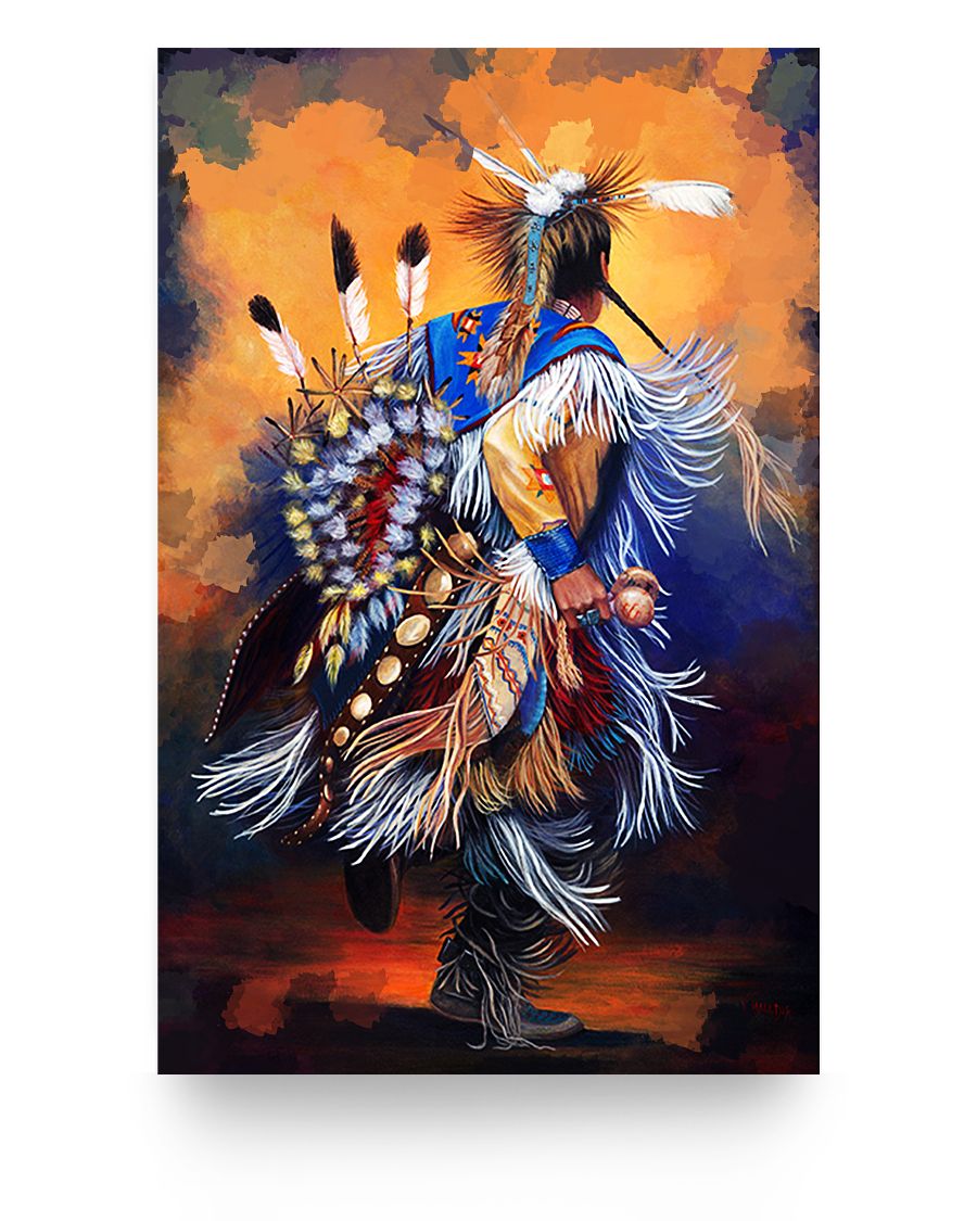 Welcomenative Man Dance Native Poster, 3D Poster, All Over Print Poster, Native American