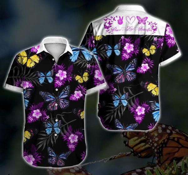 Shop Butterfly Hawaii Shirt Ha9731