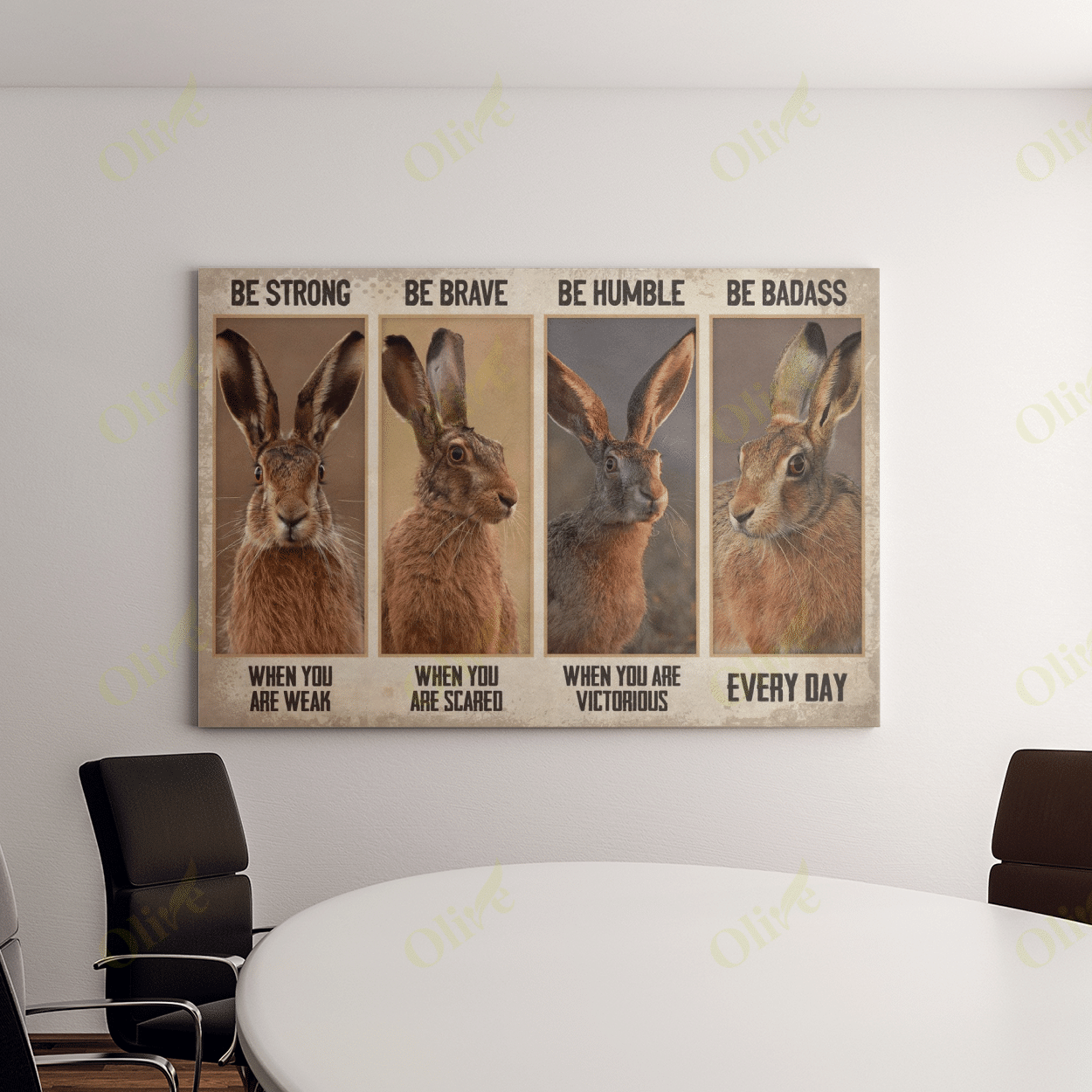 Rabbit – Be Strong When You Are Weak Poster And Canvas Art Wall Decor