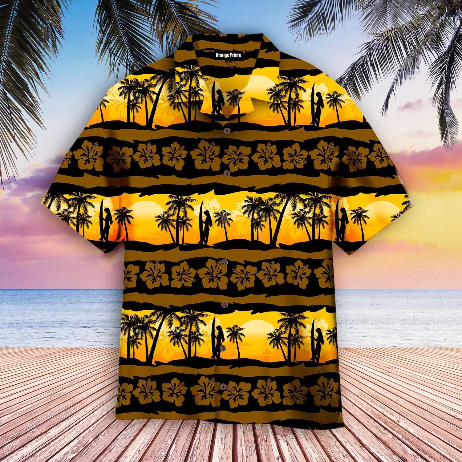 Tropical Plam Sunrise Hawaii Shirt For Men Women Ha110768