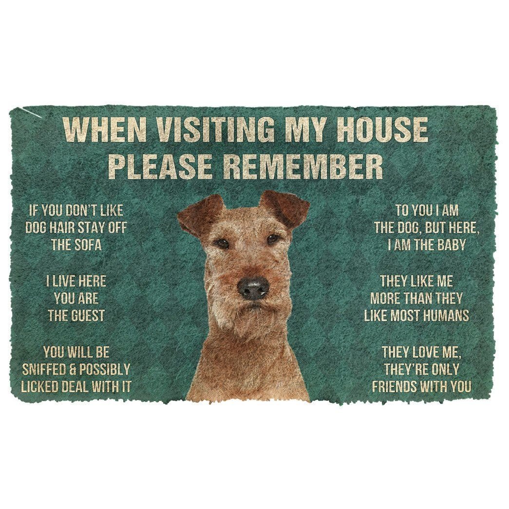 3D Please Remember Irish Terrier Dogs House Rules Doormat