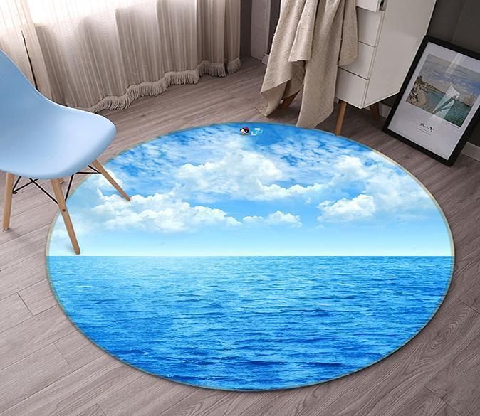 3D Boundless Sea 54 Round Rug – Round Carpet Home Decor