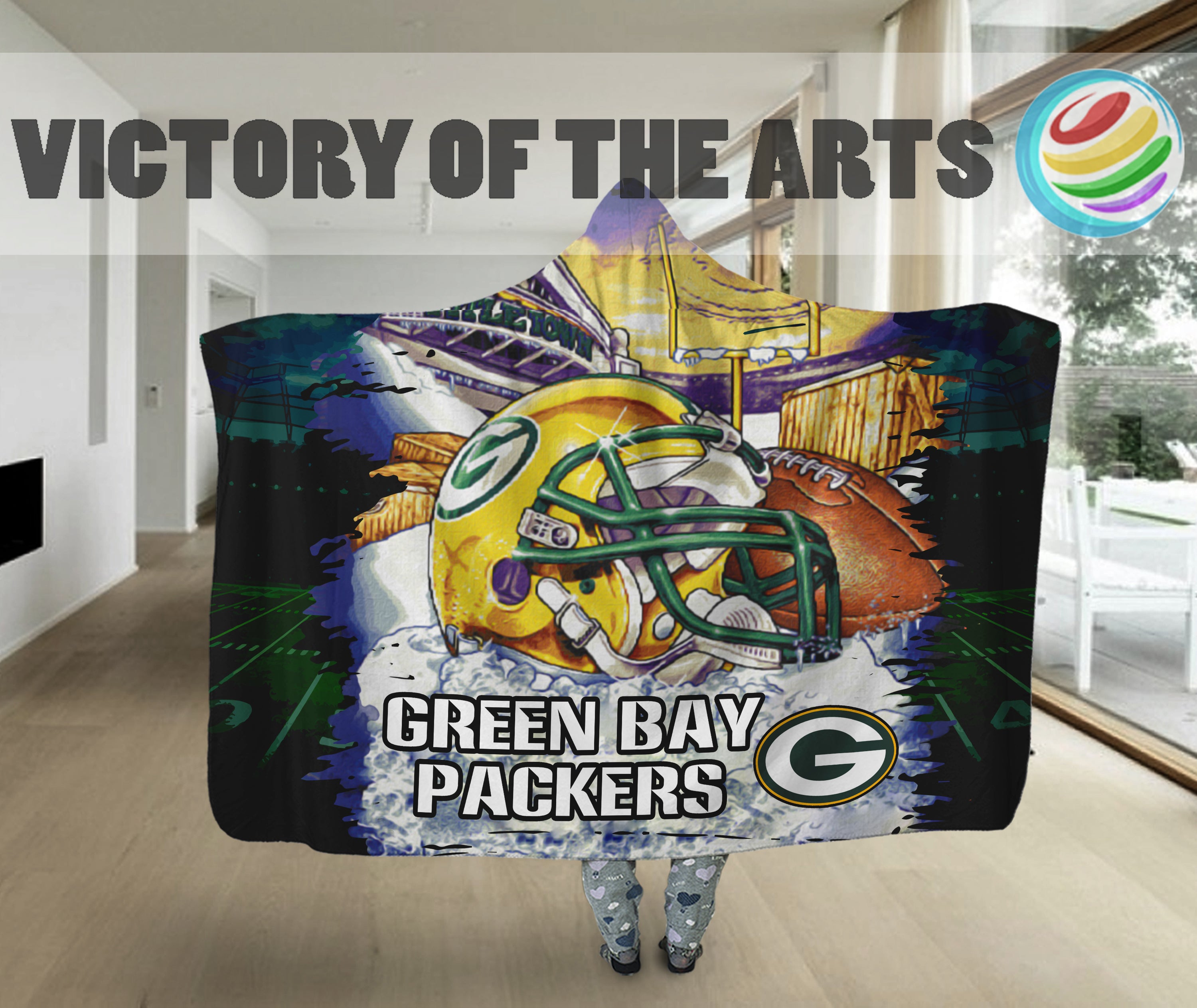 Green Bay Packers Home Gift For Fan 3D Full Printing Hooded Blanket 2449