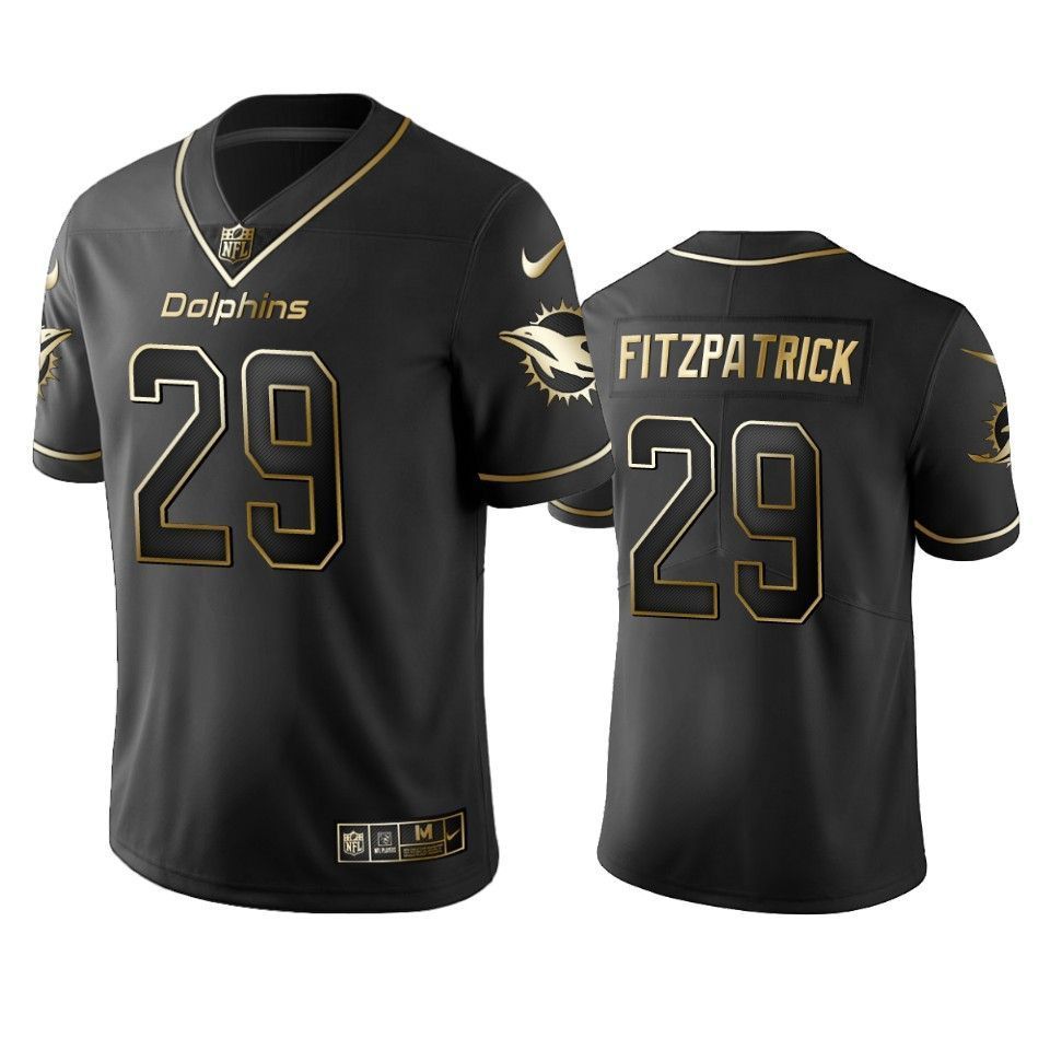 Dolphins 29 Minkah Fitzpatrick Black Golden Edition Vapor Untouchable Limited Mens Jersey