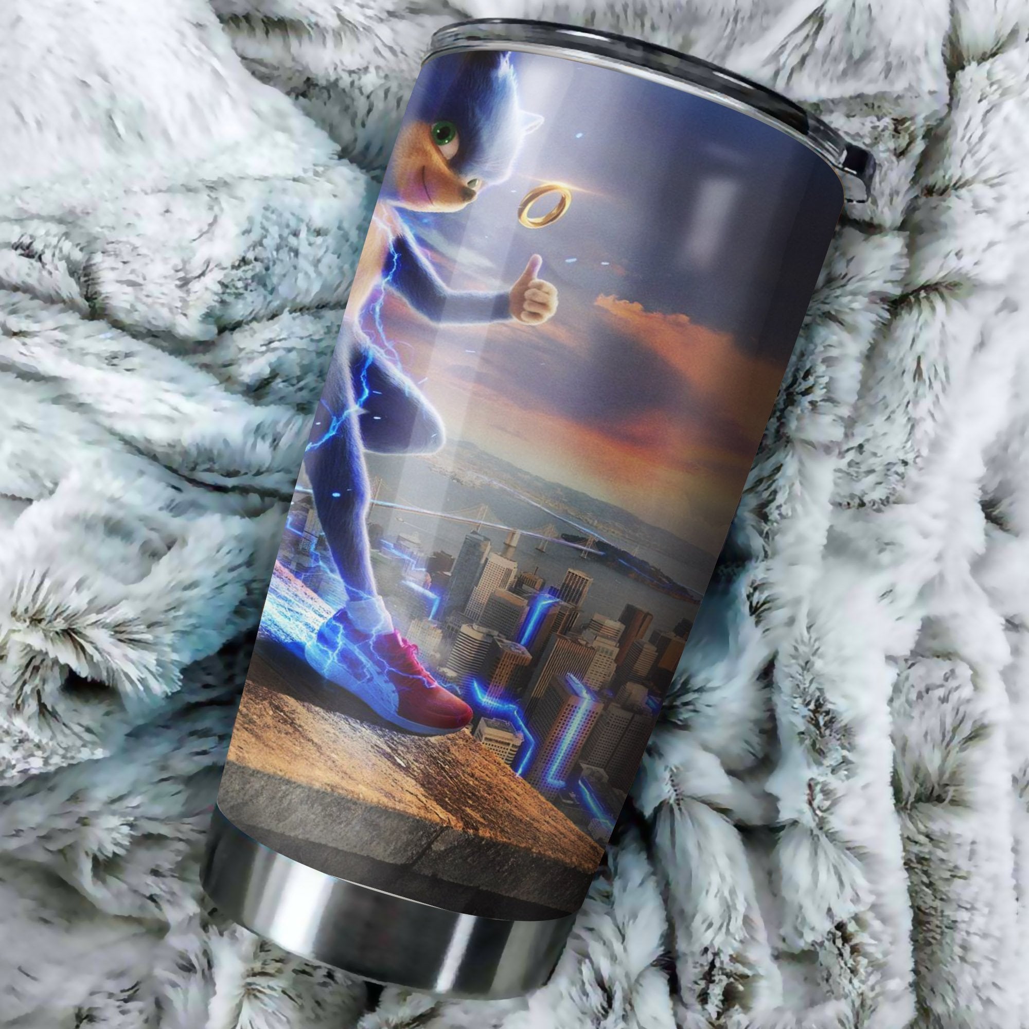 Sonic The Hedgehog HD Tumbler – Best Perfect Gift Idea  Stainless Traveling Mugs  2021