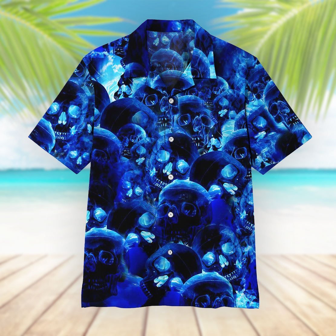 3D Skull Hawaiian Shirt | Unisex | Adult | Hw6116