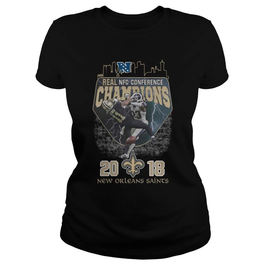 Real nfc conference champions 2018 new orleans saints shirt, hoodie, tank top Ladies-T-Shirt