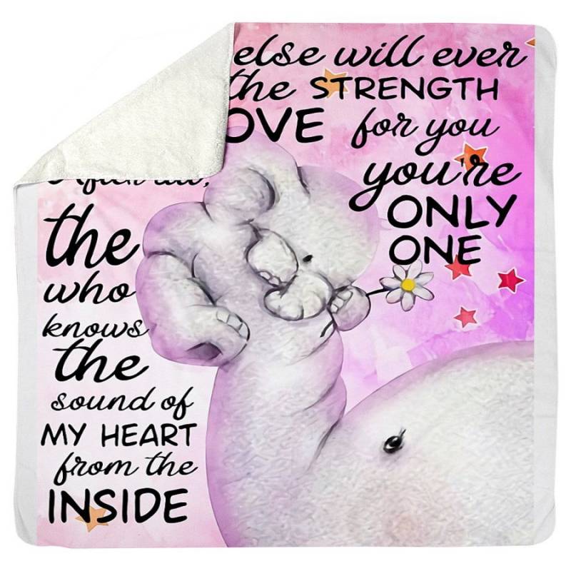 The Sound Of My Heart From In The Inside Elephants Design Gifts For Parents Sherpa Blanket