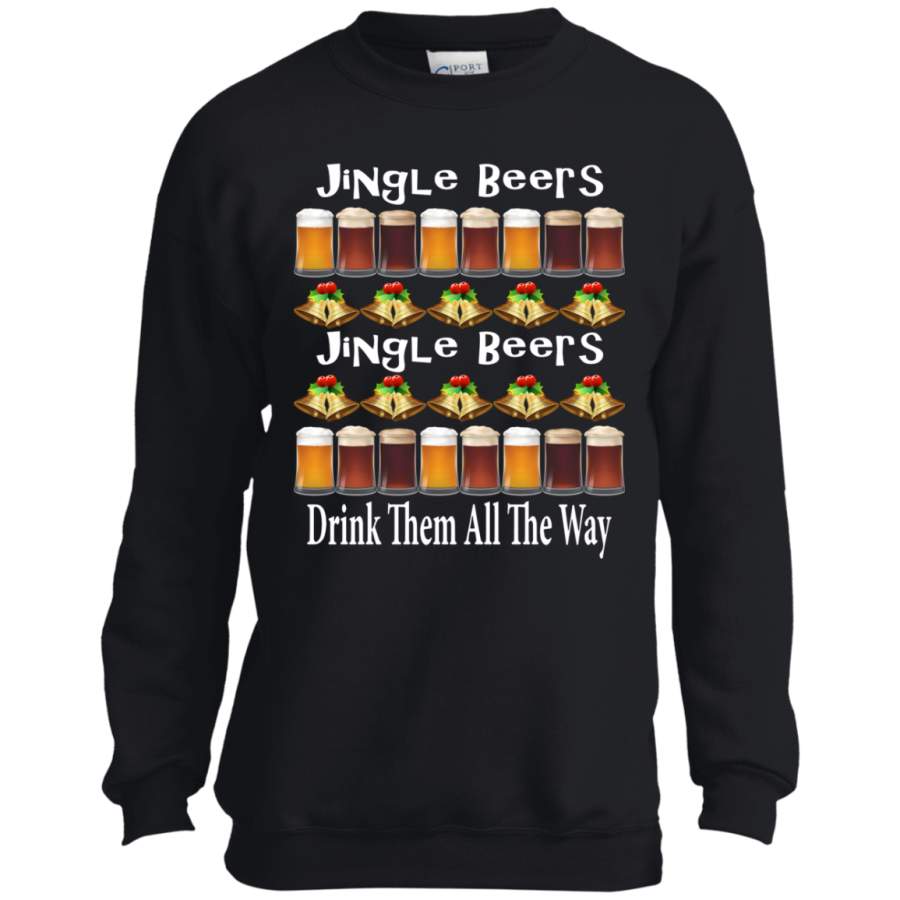 Ugly Christmas – Jingle Beers YOUTH Tshirt/LS/Sweatshirt/Hoodie