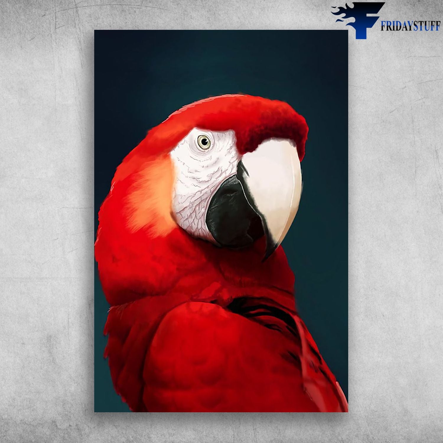 Amazing Macaw Beautifully Designed Red Parrot Canvas Christmas Gift Ideas