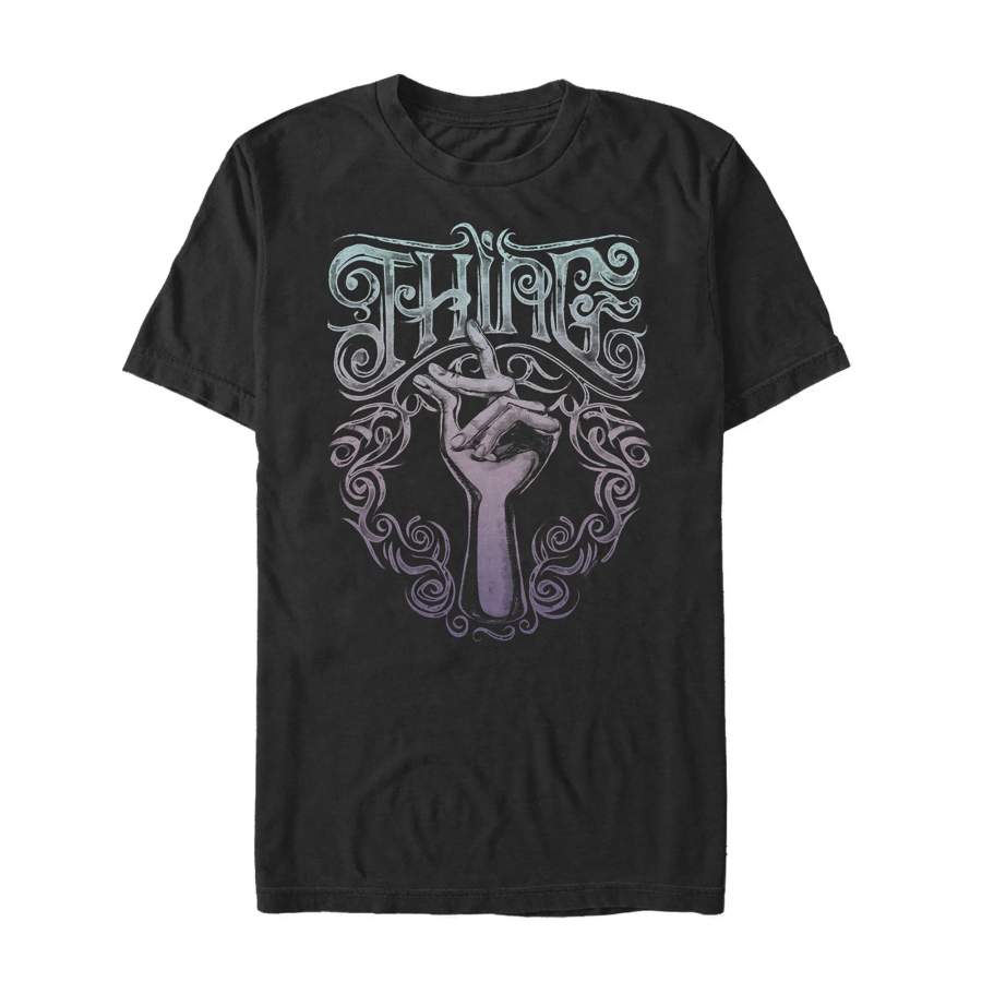 Addams Family Men’s Thing Ornate Snap  T Shirt