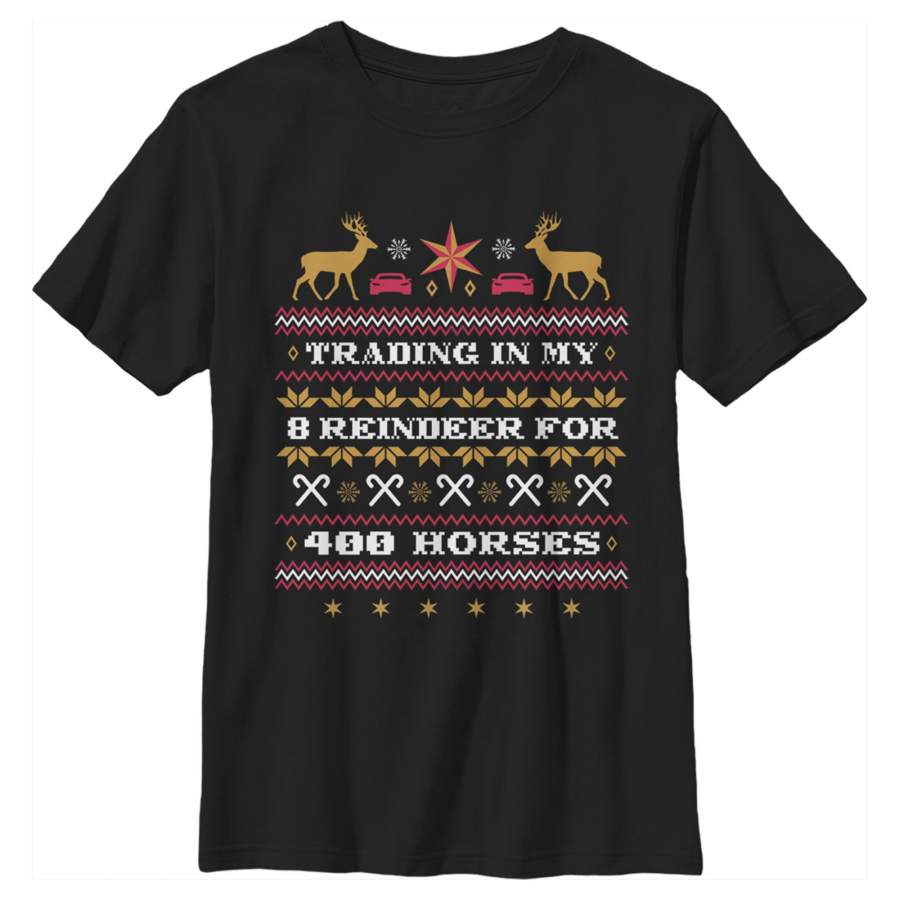 Christmas Chronicles 2 Boy’s Ugly Xmas Reindeer for Horses  T Shirt